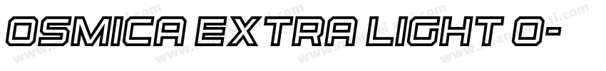 Osmica Extra Light O字体转换
